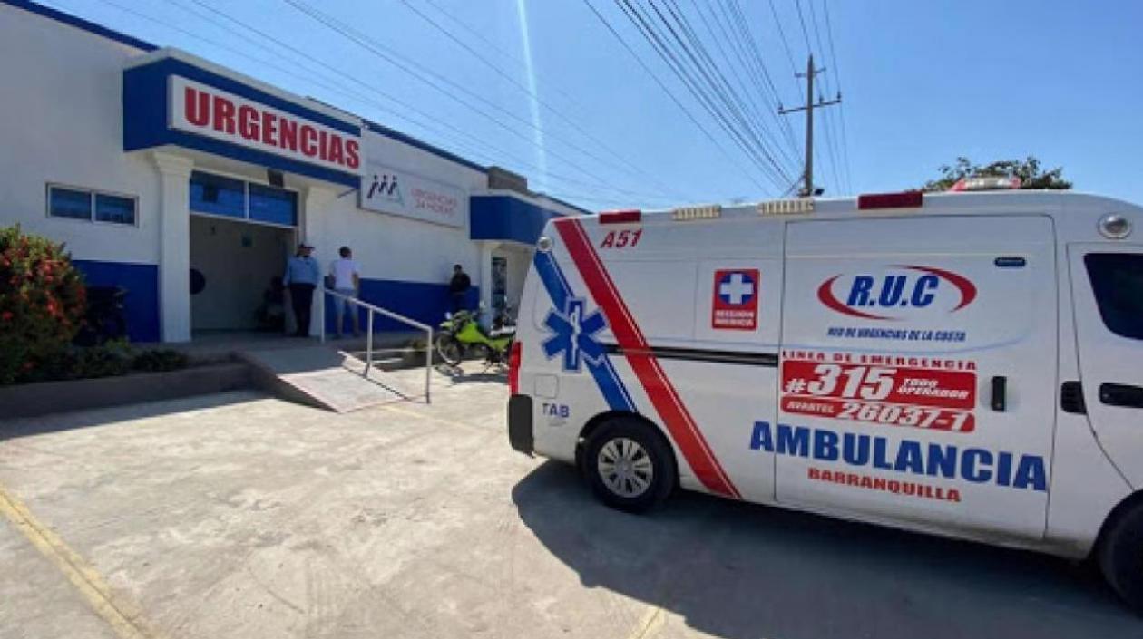 El hombre fue llevado en primera instancia al puesto de Agrupasalud. 