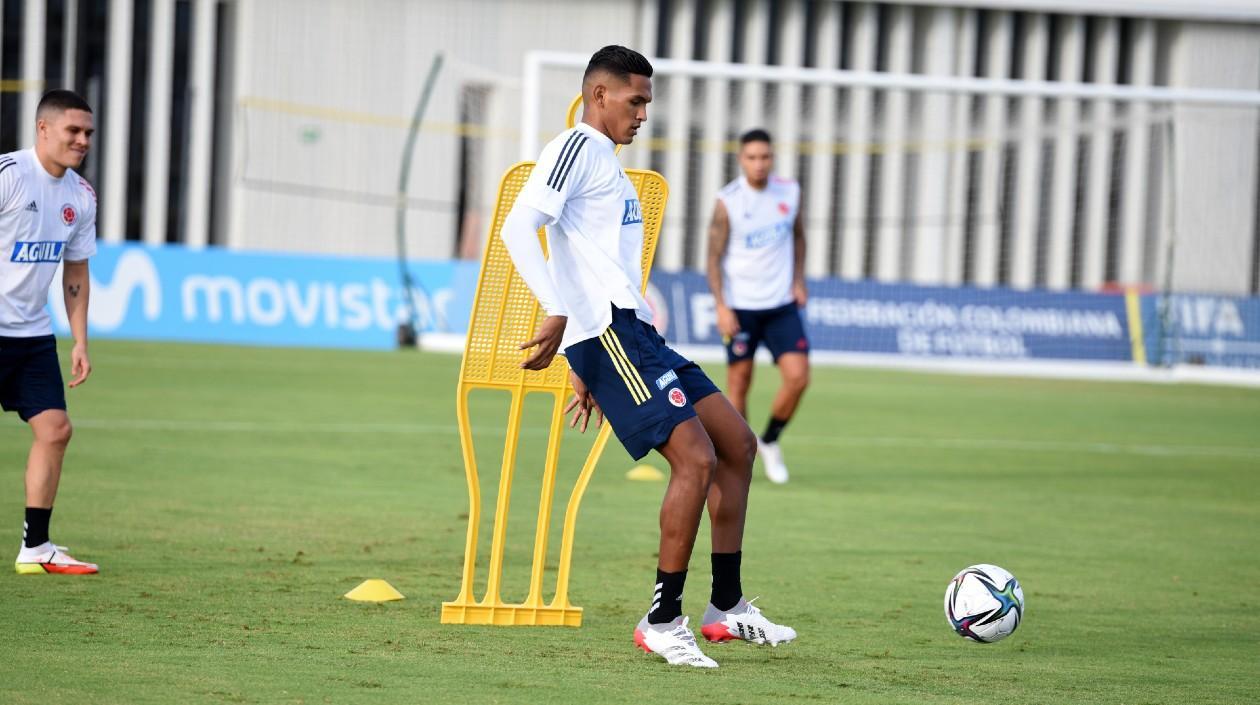 Homer Martínez, jugador de Junior, en la Selección Colombia. 