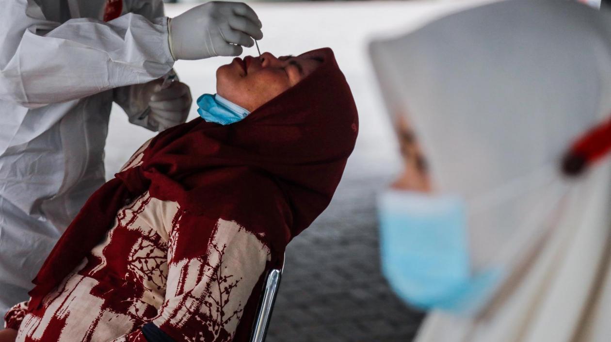 Toma de muestra de Covid-19. 