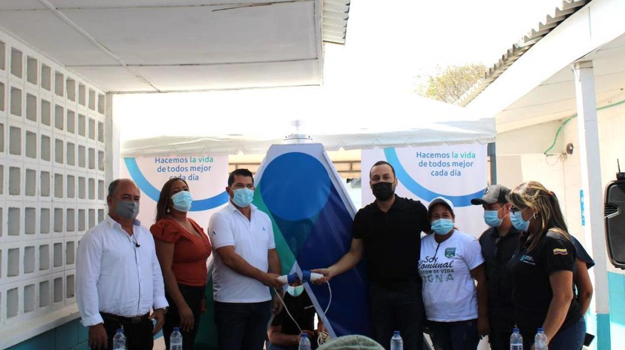 El Alcalde José Fernando Vargas presidiendo el encendido simbólico del inicio del programa.