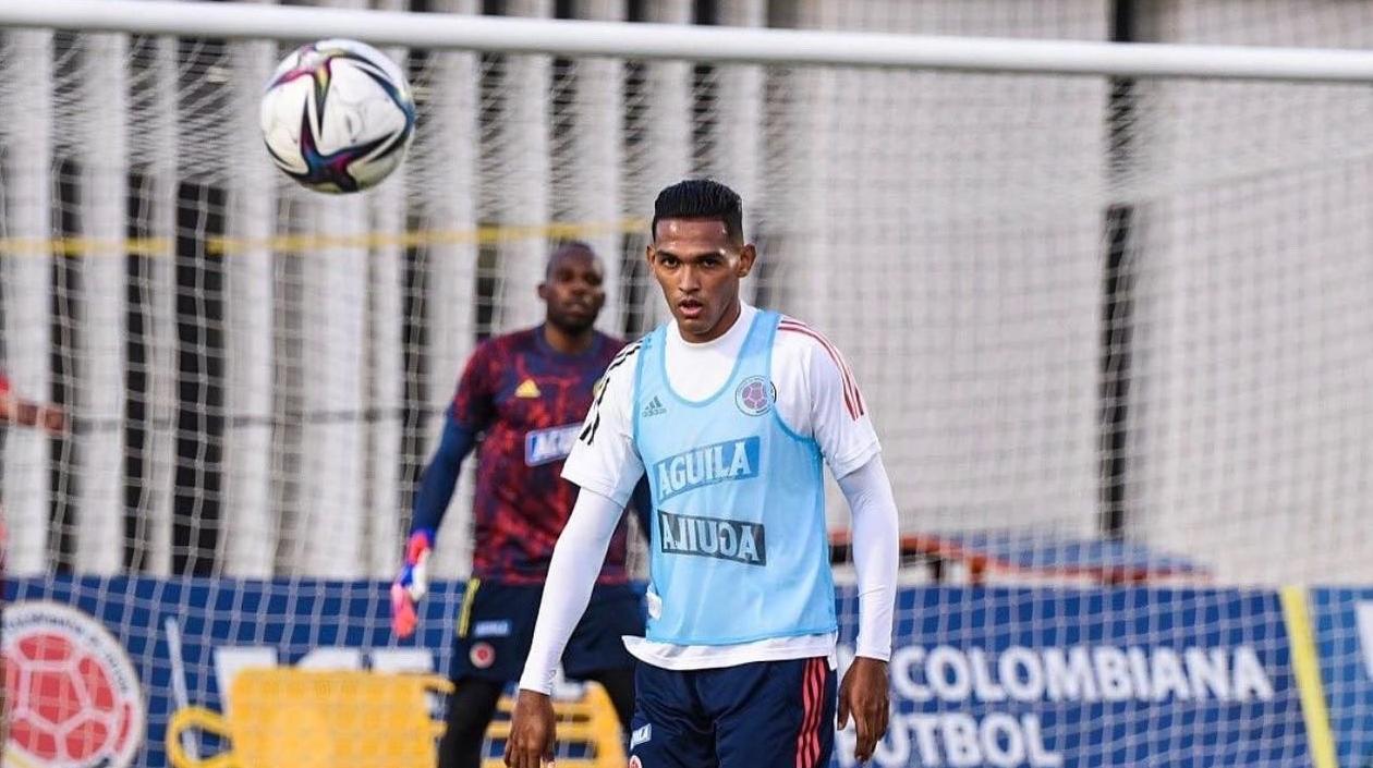 Homer Martínez, jugador de Junior, en la Selección Colombia. 
