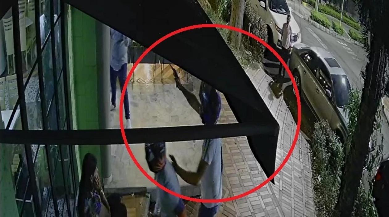 Momento en que ocurrió el atraco. 