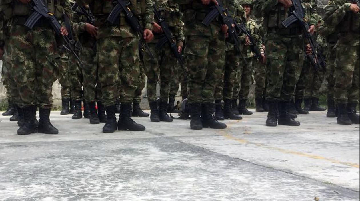 Soldados del Ejército Nacional. 