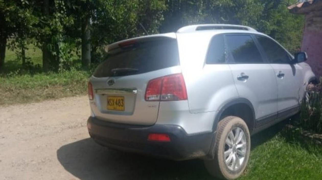 Vehículo en la que se movilizaba la víctima. 