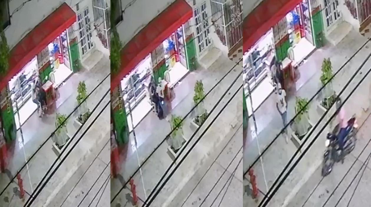 Momento en que ocurrió el atraco. 