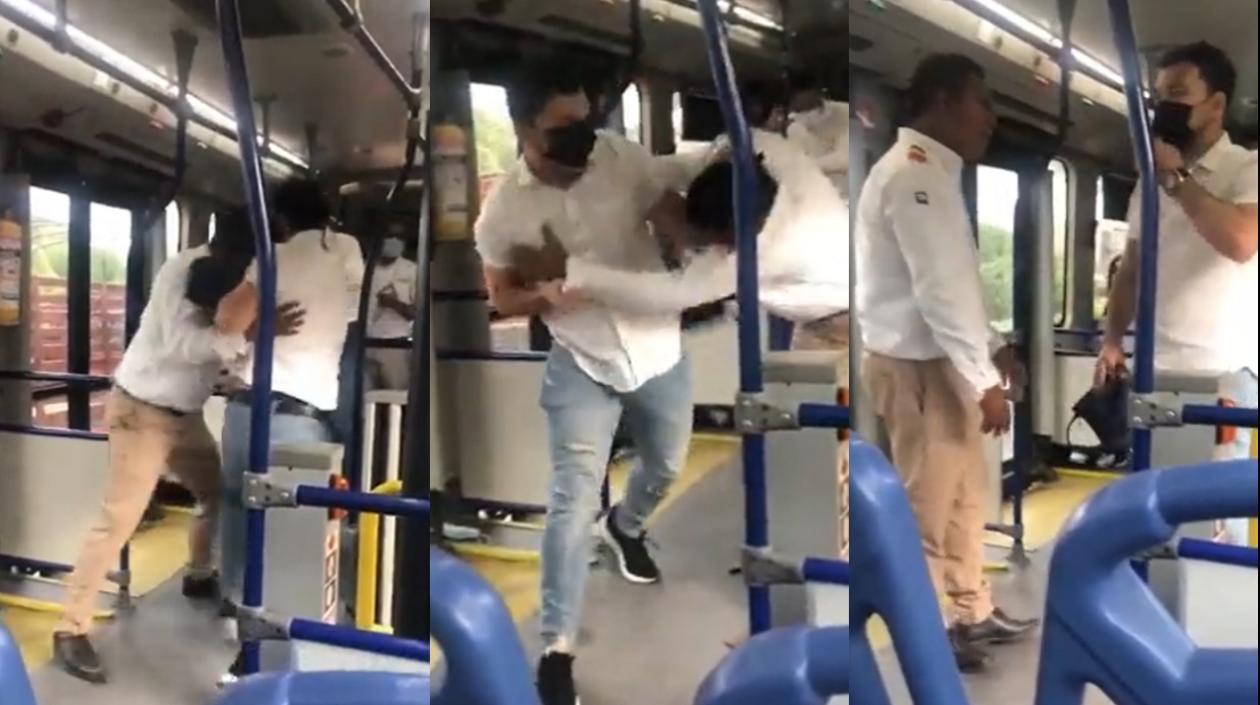 Conductor de Transcaribe pelea con pasajero en Cartagena.