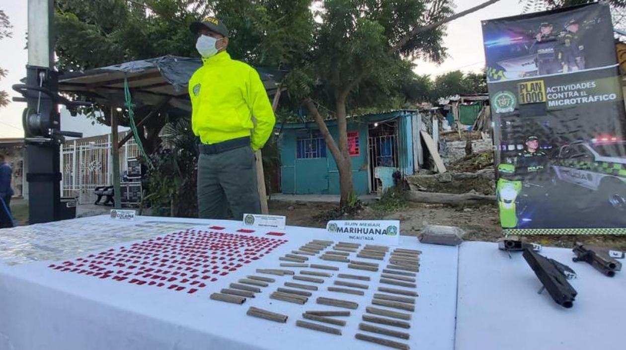 Droga hallada en allanamiento en el barrio El Bosque de Barranquilla. 