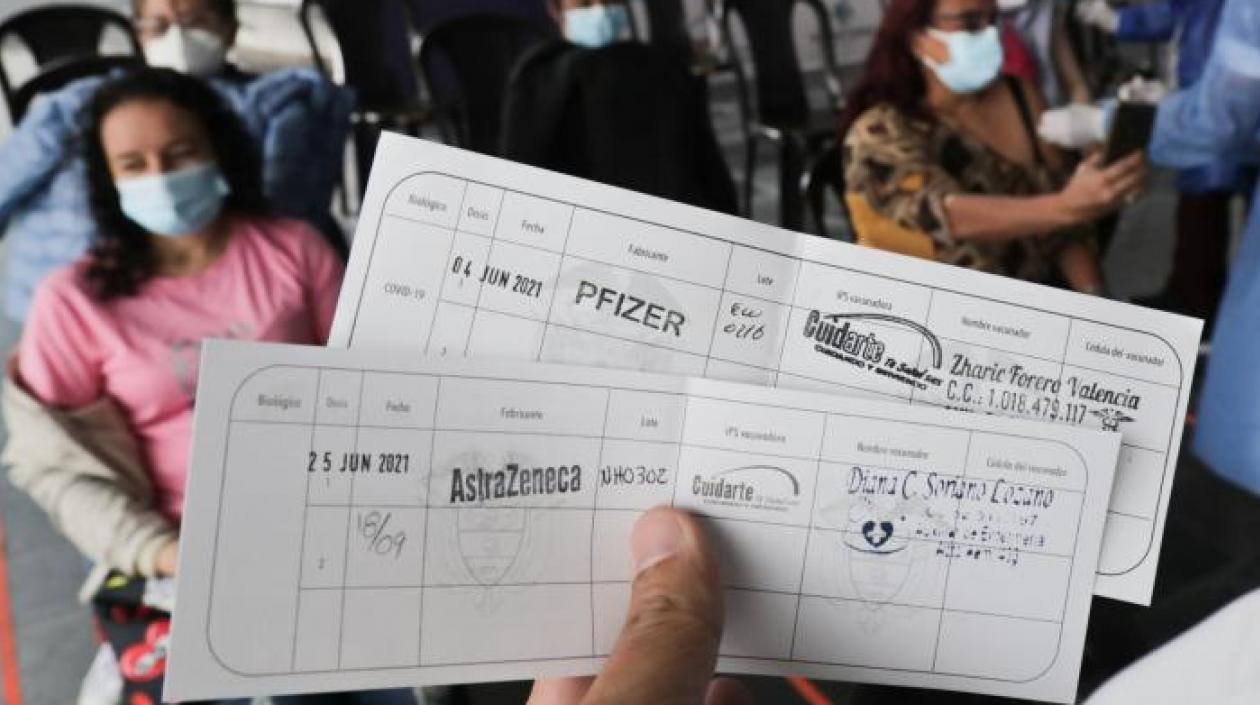 Carné de vacunación. 