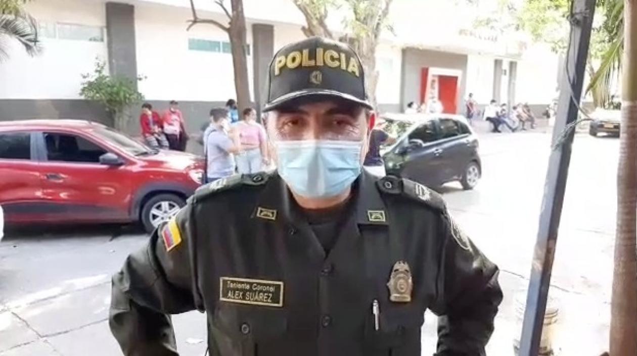 Teniente coronel Alex Suárez. 