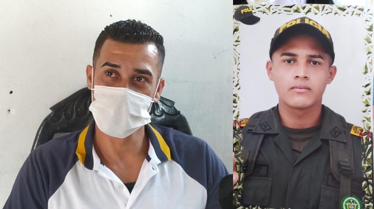 John Mario Velásquez, padre del auxiliar de Policía fallecido Jeitin Alberto Velasquez Castro. 