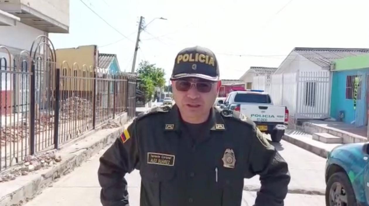 Teniente coronel Alex Suárez. 