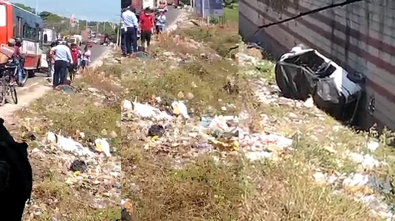 Lugar donde ocurrió el accidente. 