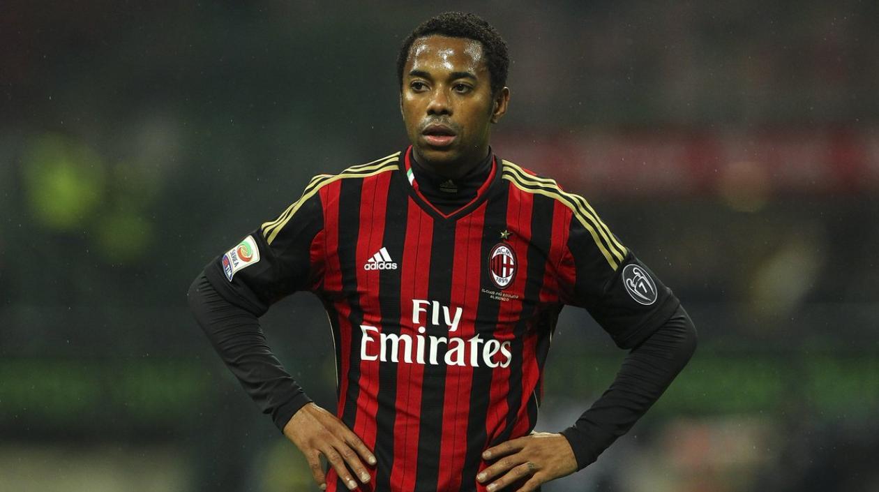 Robinho, jugador brasileño. 