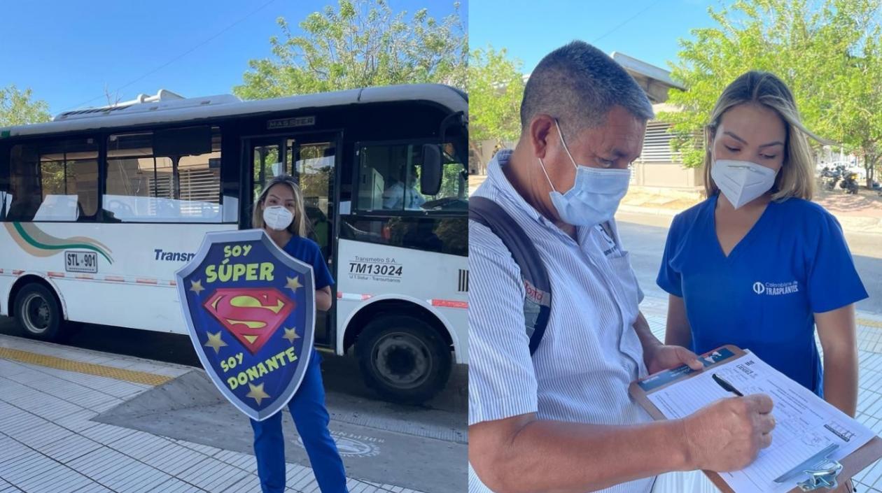 Jornada de sensibilización de donación de órganos en Transmetro.