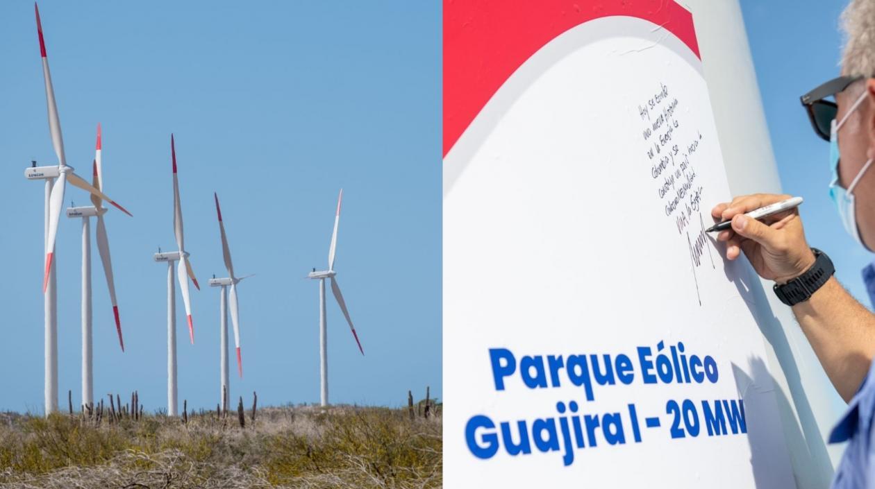 Entrega del Parque Eólico Guajira 1, en el corregimiento de Uribia.