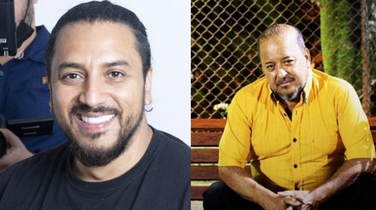 Andrés Restrepo y su papá también el actor Fabio Restrepo.