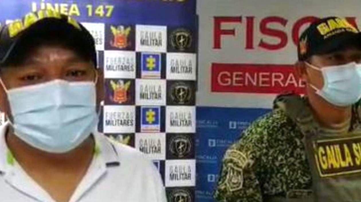 Ciudadano rescatado por el Gaula de la Armada Nacional. 