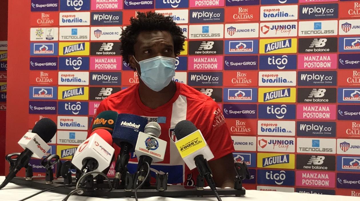 Didier Moreno, jugador de Junior. 