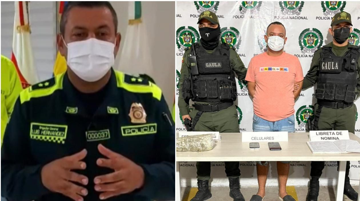 Brigadier General Luis Carlos Hernández, comandante de la Policía Metropolitana de Barranquilla.