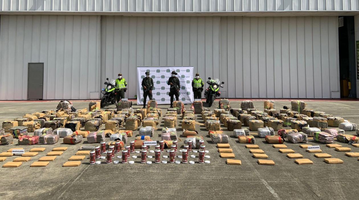 Marihuana incautada por la Policía. 