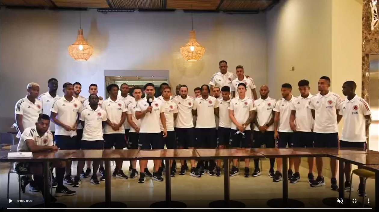 Selección Colombia en el mensaje a Egan Bernal, por su recuperación.