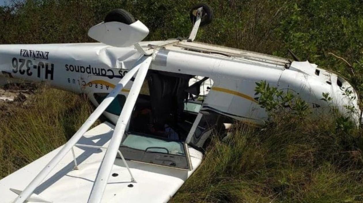 Avioneta accidentada. 