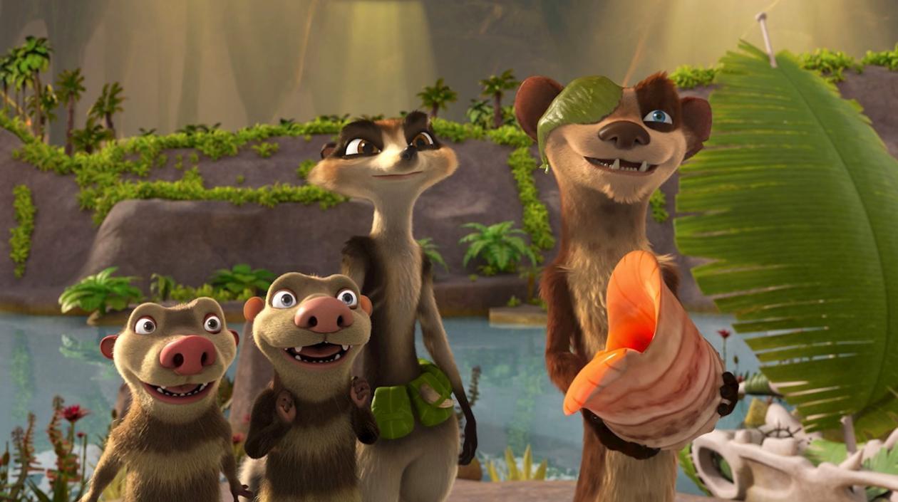 Escena de la película "Ice Age: Adventures of Buck Wild" (La Edad de Hielo, Las Aventuras de Buck).