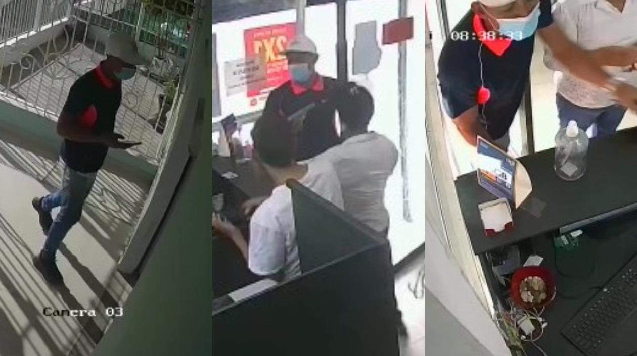 Momento en que ocurrió el atraco. 