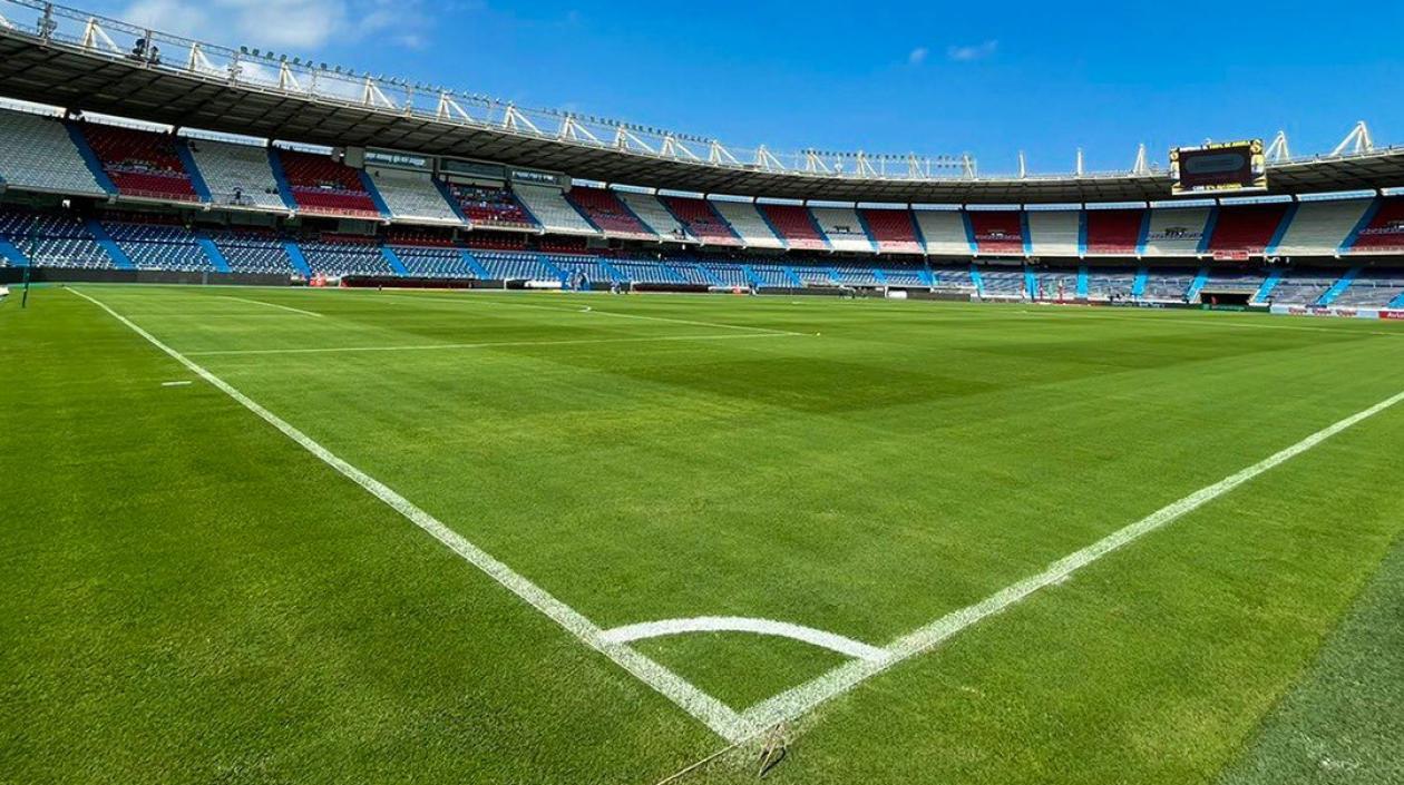 Cancha estadio Metropolitano. 