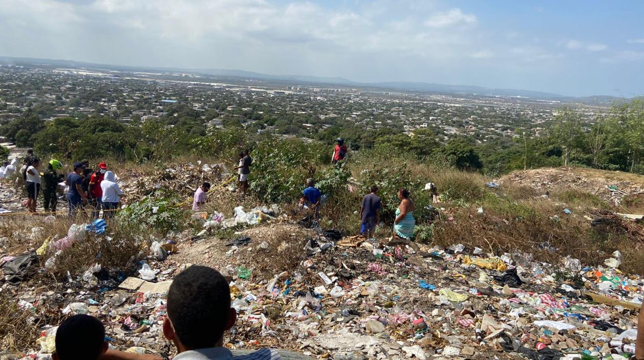 Lugar donde fue encontrado el cuerpo. 