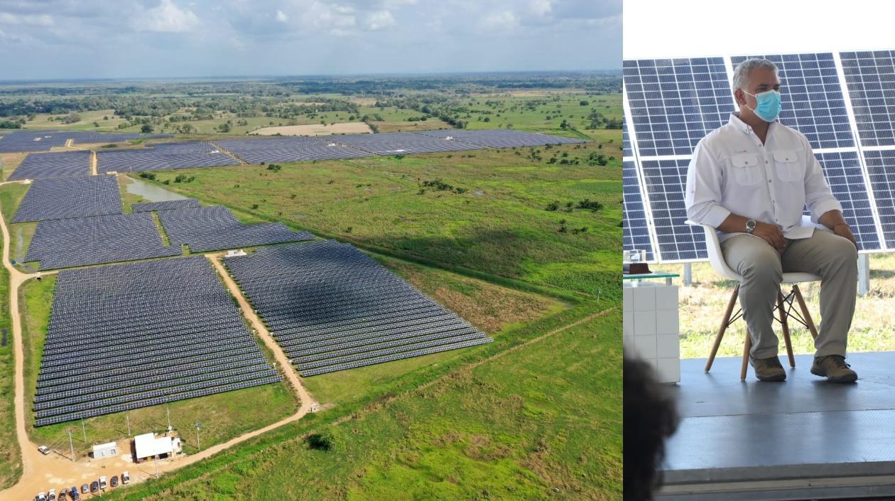 La planta y el Presidente Iván Duque.