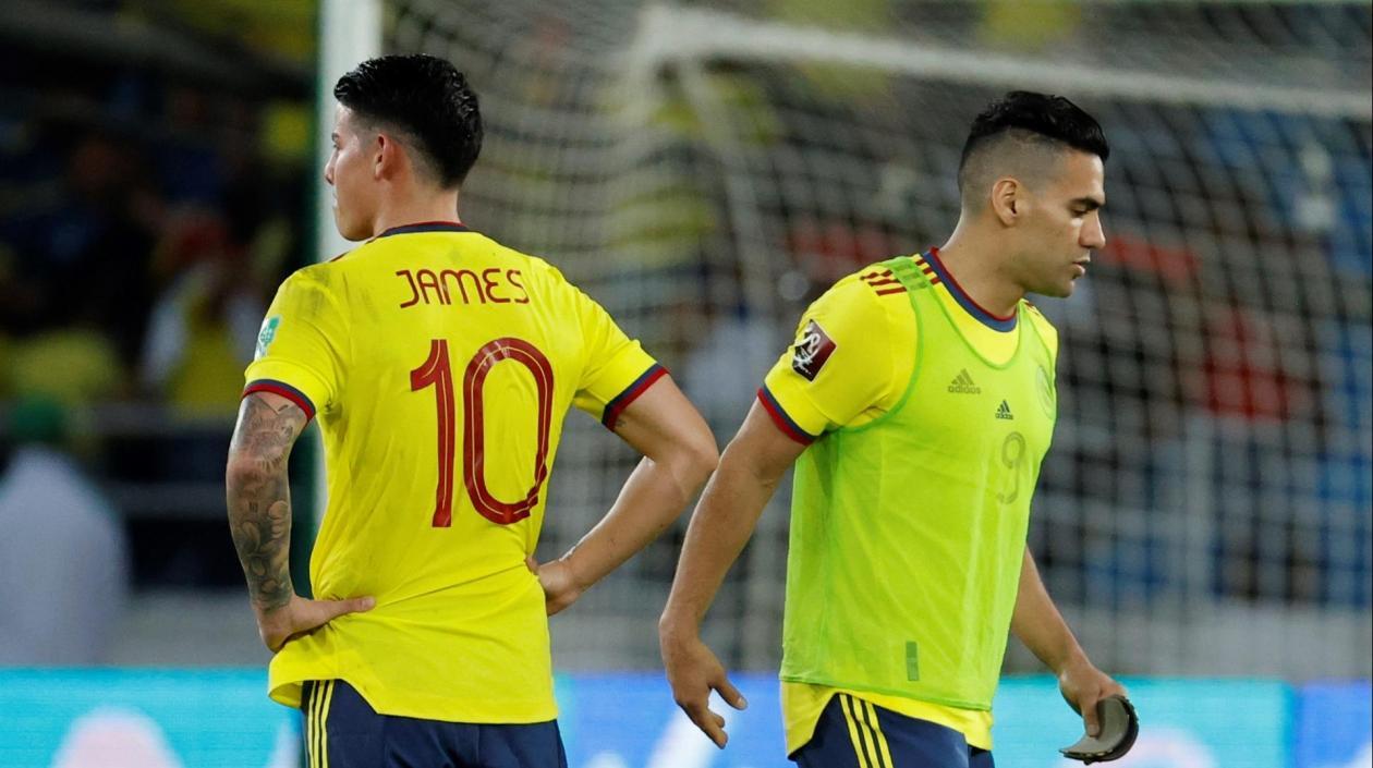 James Rodríguez y Falcao García. 