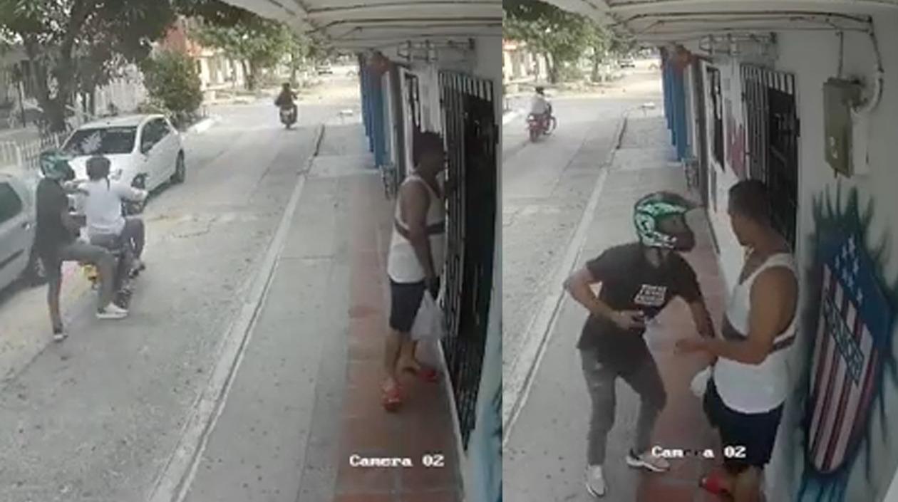 Momento en que ocurrió el atraco. 