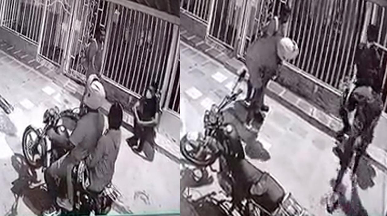 Momento en que ocurrió el atraco en el barrio Nuevo Milenio. 