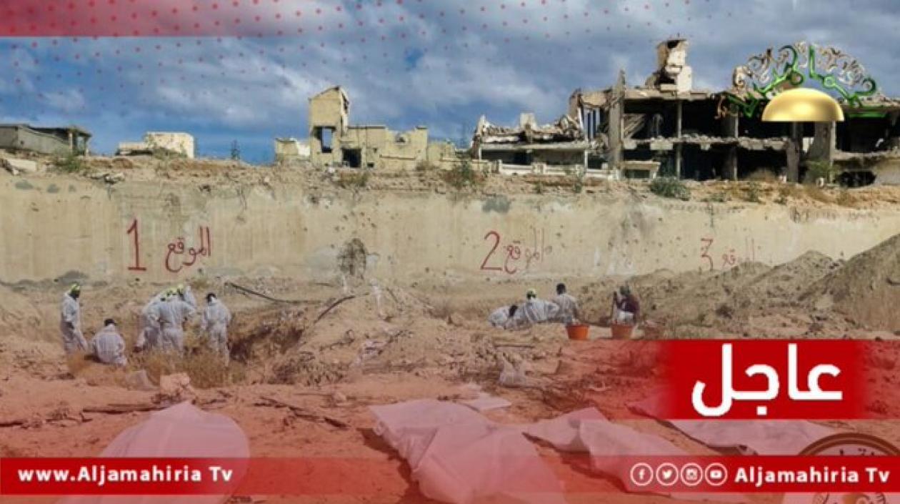 Hallazgo de fosa común en Sirte, Siria.