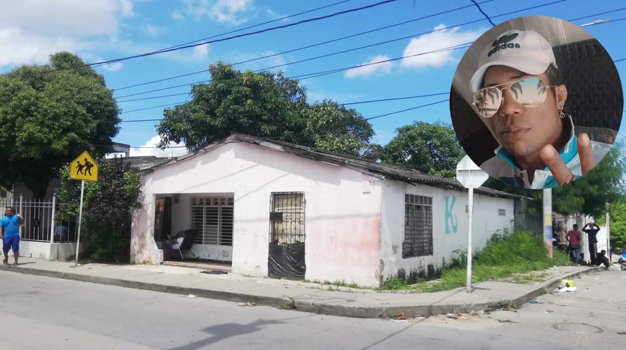 Yoeris Venencia y la casa donde vivía y fue asesinado.