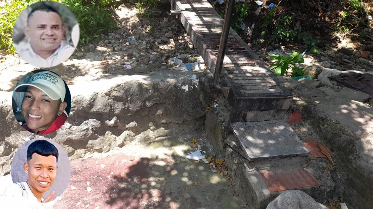 Los tres hombres fueron asesinados en este sector del barrio Villa Katanga. 