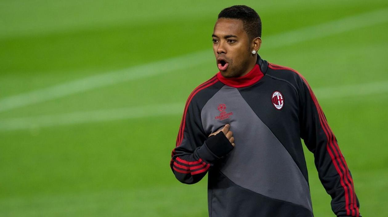 Robinho, jugador brasileño. 