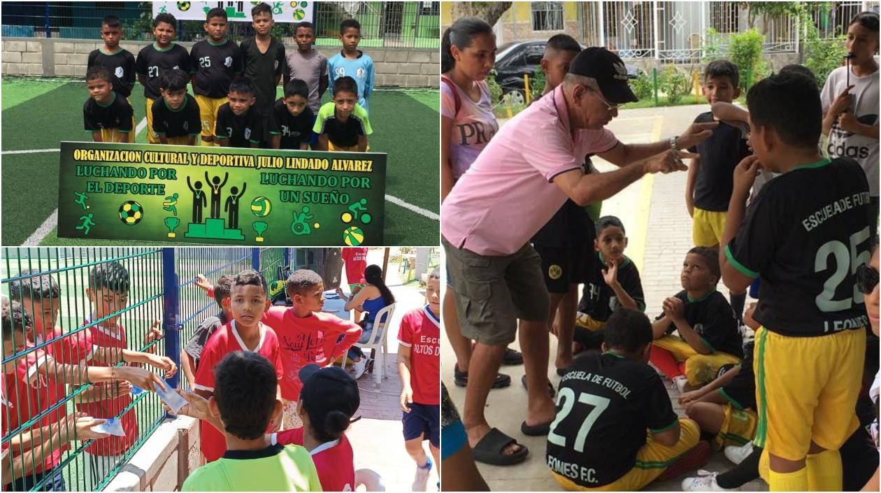 Festival de fútbol 8 en Villa Karla. 