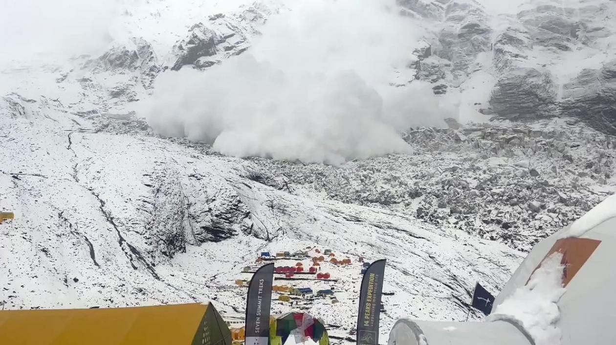 Momentos de la avalancha. 