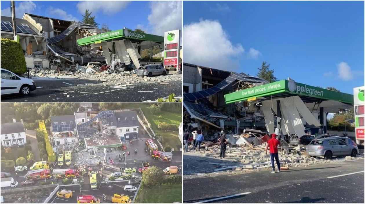 Así quedó la estación de gasolina, tras la explosión. 