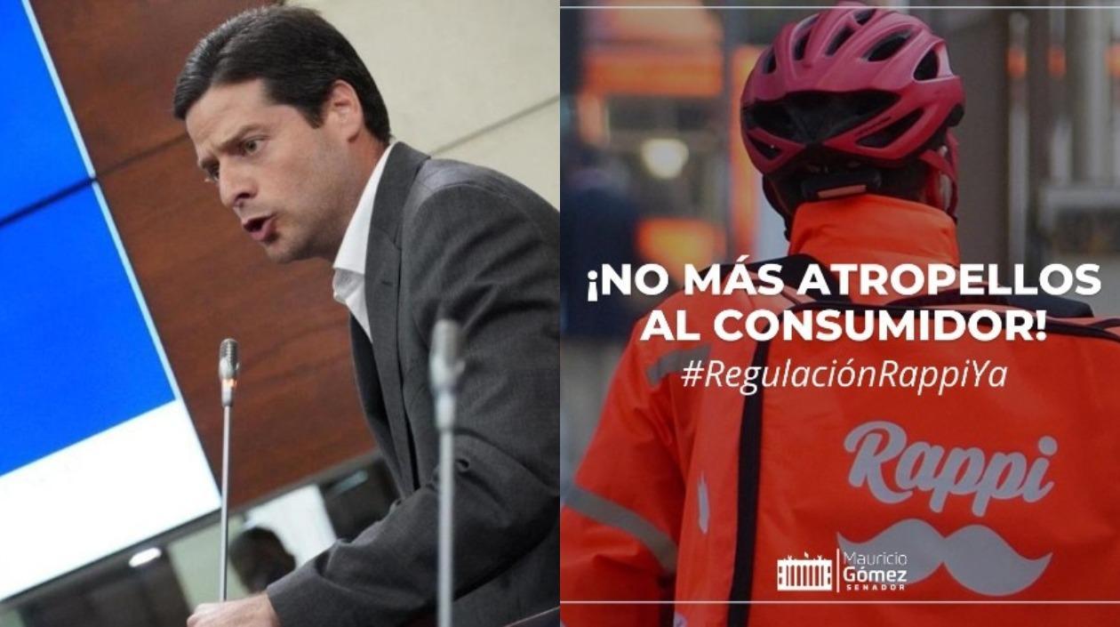 Mauricio Gómez, senador liberal, emprendió una campaña para regular a Rappi.