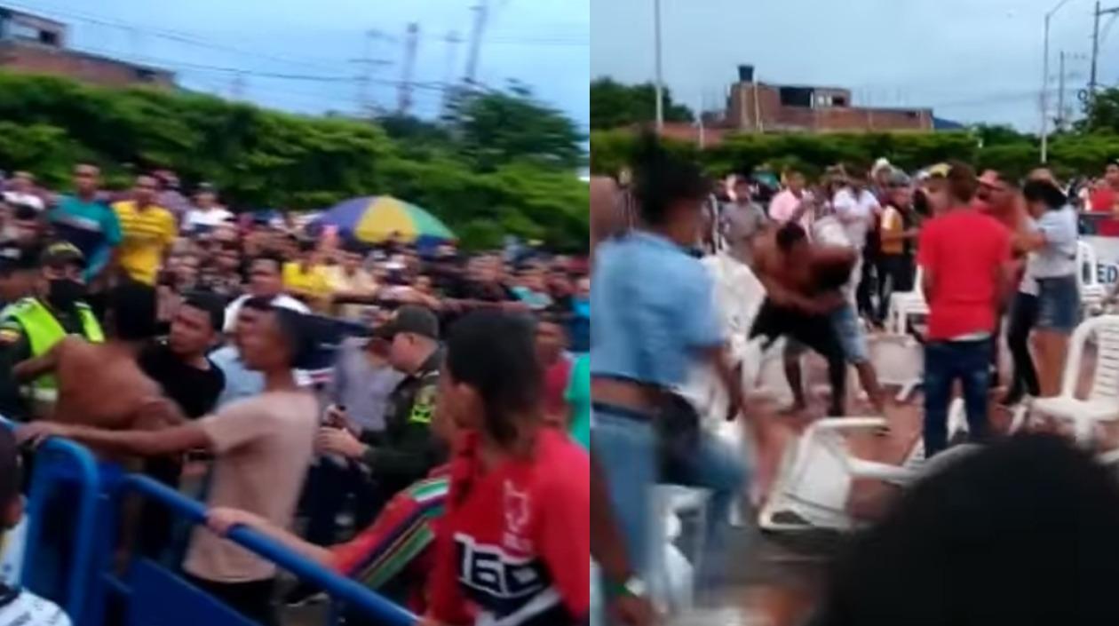 Imágenes de la riña.