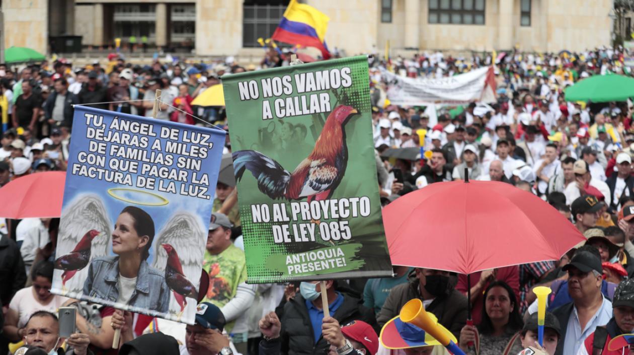 Personas protestando. 