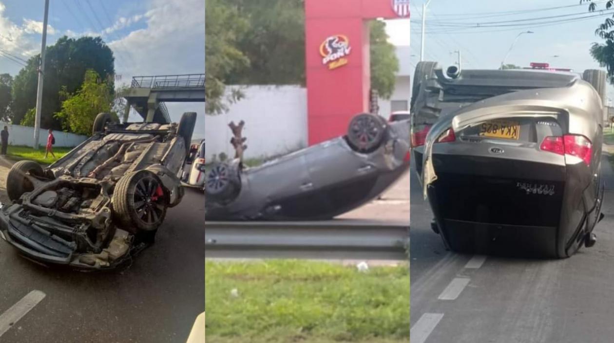 Vehículo accidentado. 