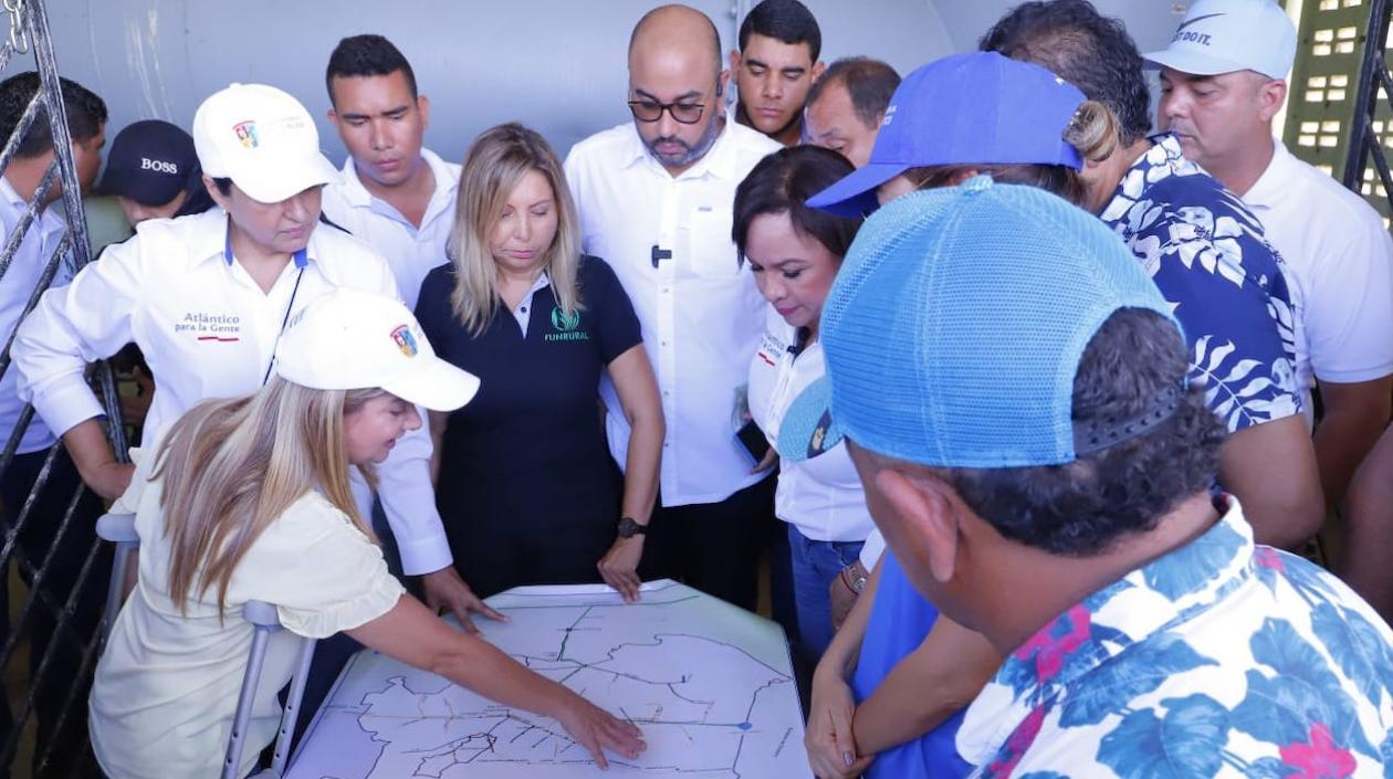 La Gobernadora Elsa Noguera al frente de la situación en el sur del Atlántico.