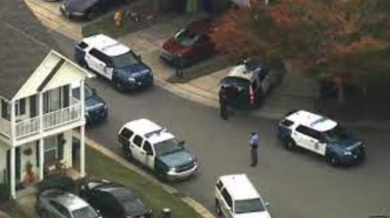 Imagen aérea del sector del tiroteo en Carolina del Norte.