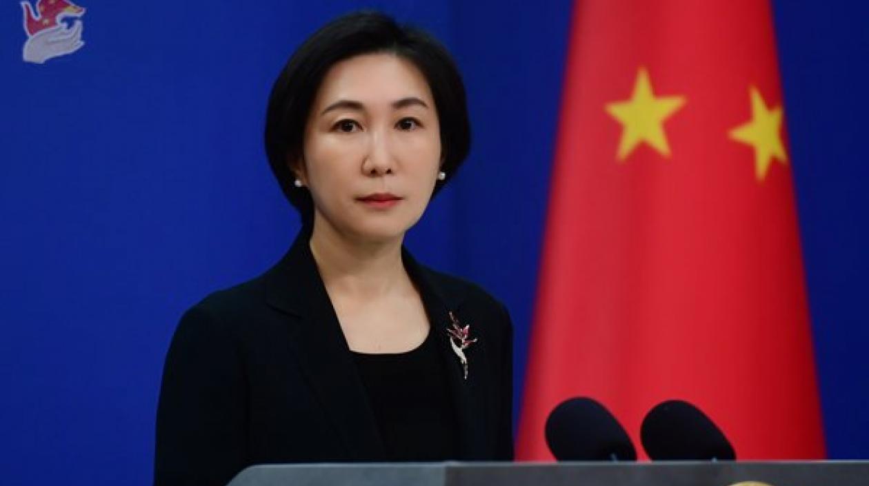 La portavoz de la Cancillería china Mao Ning.