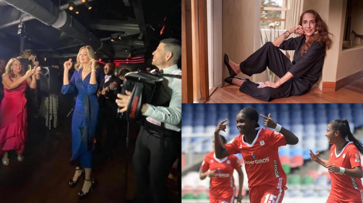 Miss Universo Colombia bailando vallenato, Pilar Castaño y Linda Caicedo.