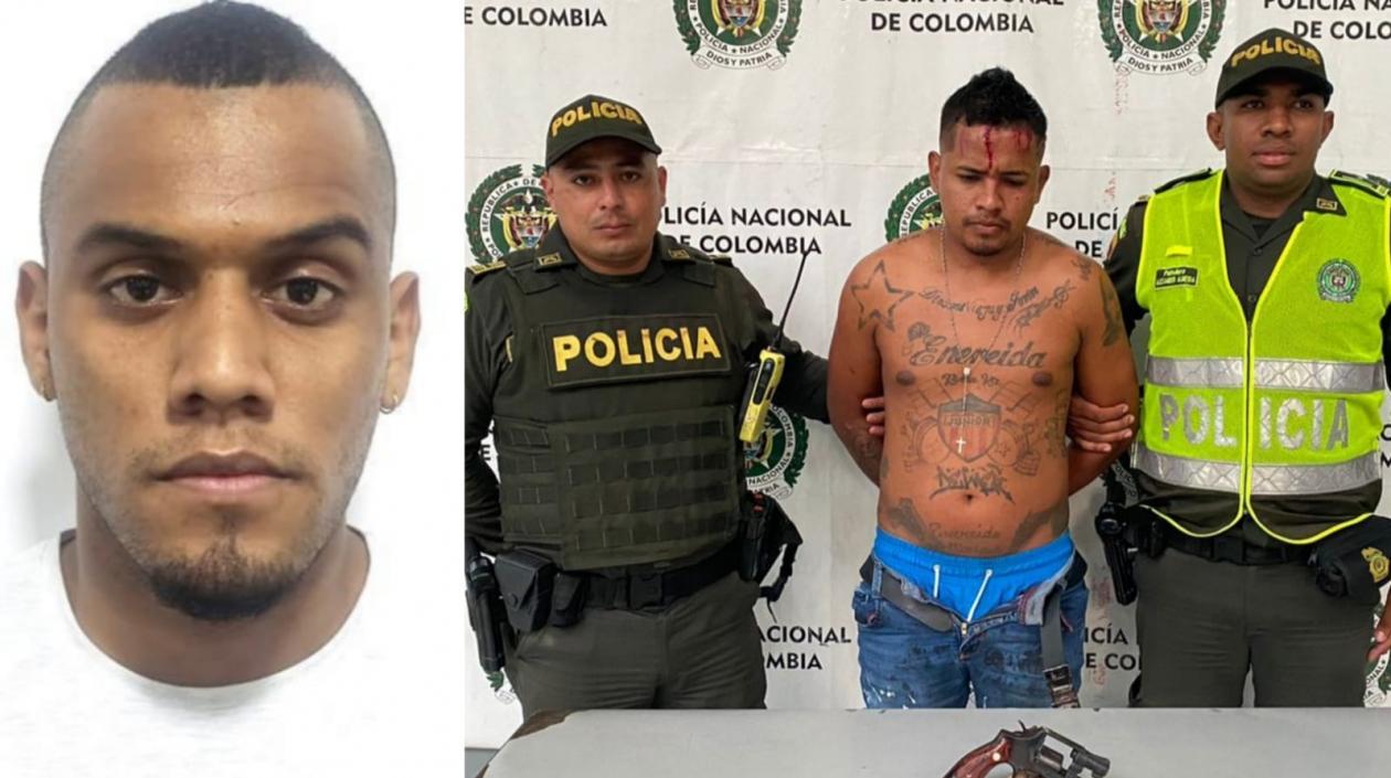 Kevin Douglas Ospina y su presunto asesino Carlos Antonio Peláez Ortiz.